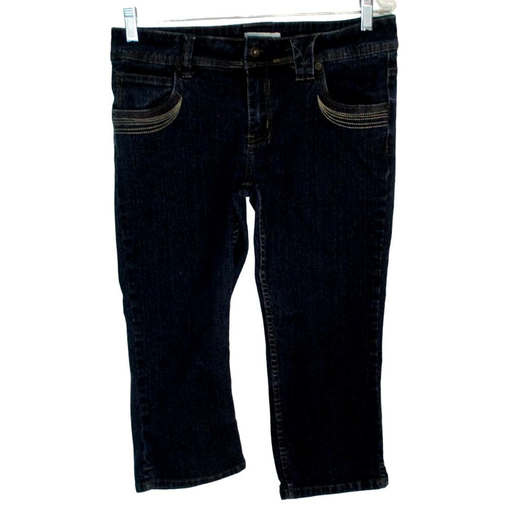 Hot Bottoms Women's  Mid Rise Stretch Blue Jean Capri Pants Size 13/14